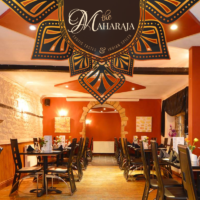 the restraint interior or the Maharaja with a mixture of classic and rustic interior style.